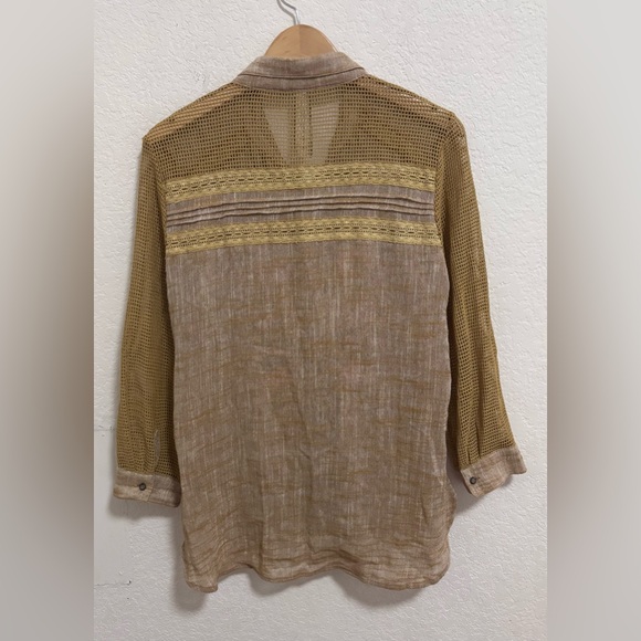 Aratta silent journey linen cotton embroidered long sleeve - Picture 5 of 7